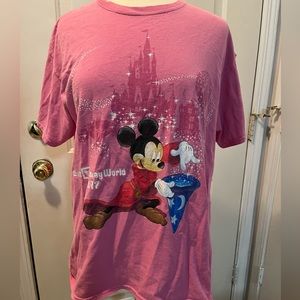 Vintage 2017 Disney Parks Pink Mickey T-shirt